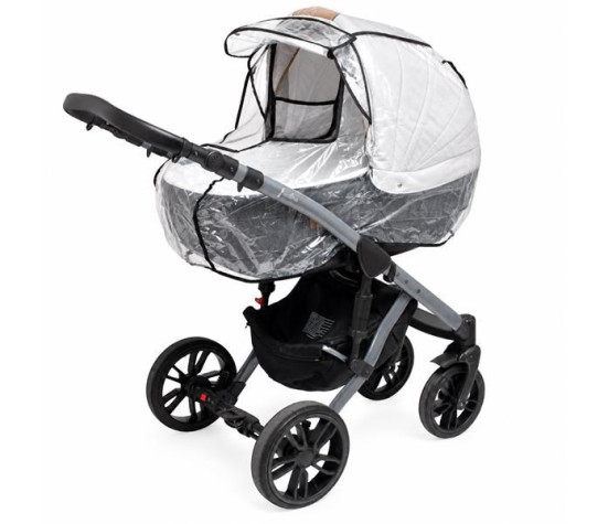 Nepromokavá fólie-pláštěnka na hluboký kočárek s otevíracím okénkem New Baby, Transparentní