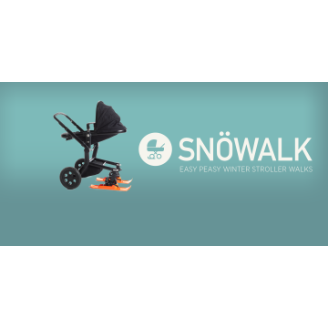 SNOWALK - lyže ke kočárku Černá