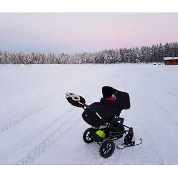 SNOWALK - lyže ke kočárku Růžová