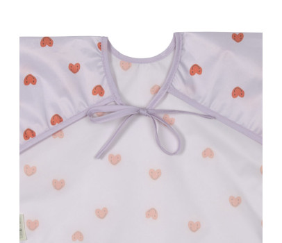 Long sleeve Bibs Happy Rascals Heart lavender