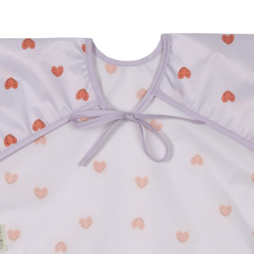 Long sleeve Bibs Happy Rascals Heart lavender