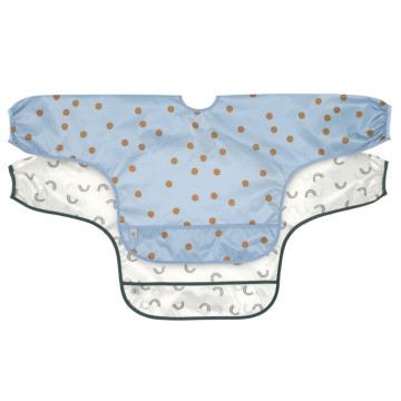 Long sleeve Bibs Happy Rascals Smile sky blue