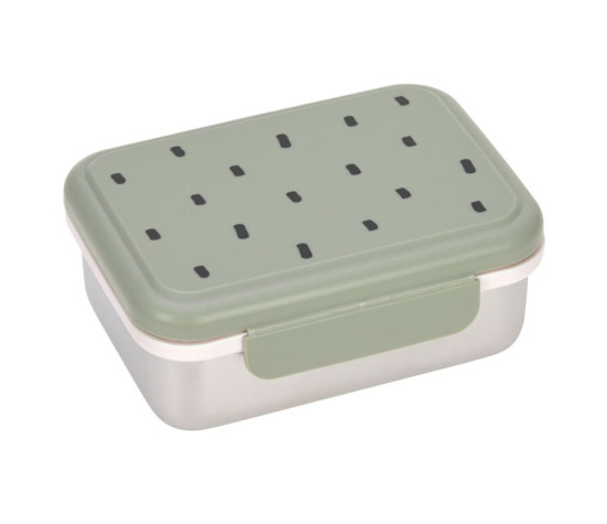 Lunchbox Stainless Steel Happy Prints light olive