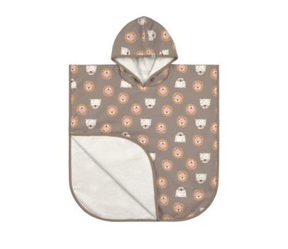 Beach Poncho wild cats choco