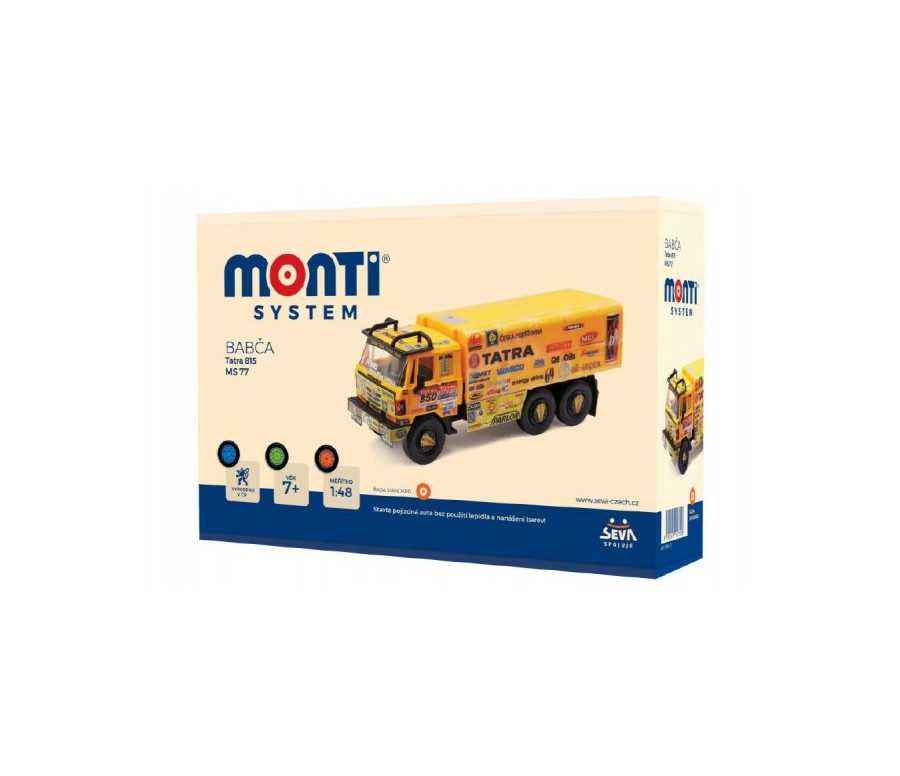 Stavebnice Monti System MS 77 Babča Tatra 815 1:48 v krabici 22x15x6cm