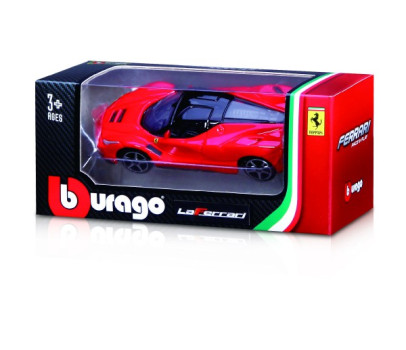 Auto Bburago 1:64 Ferrari Race & Play kov/plast mix druhů v krabičce 11x5x4,5cm 24ks v boxu