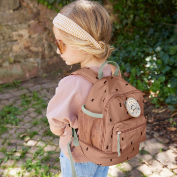 Mini Backpack Happy Prints caramel