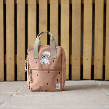 Mini Square Backpack Happy Prints caramel