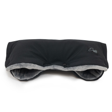 ESITO Rukávník na kočárek Mikroplyš softshell Black / Grey - černá / šedá / 45 x 53 cm