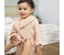 Muslin Bathrobe dots peach rose 24-36m.