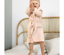 Muslin Bathrobe dots peach rose 24-36m.