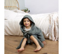 Muslin Bathrobe petrol green 24-36m.