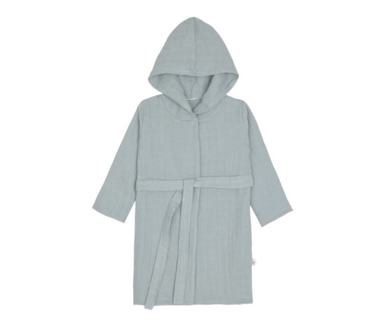 Muslin Bathrobe powder blue 24-36m.