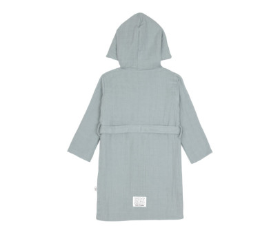 Muslin Bathrobe powder blue 24-36m.