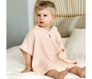 Muslin Poncho dots peach rose