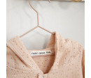 Muslin Poncho dots peach rose