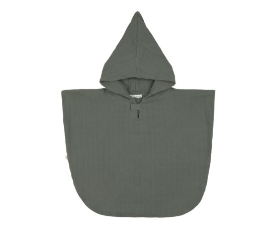 Muslin Poncho petrol green