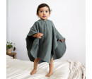 Muslin Poncho petrol green