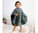 Muslin Poncho petrol green