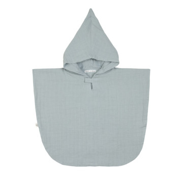 Muslin Poncho powder blue