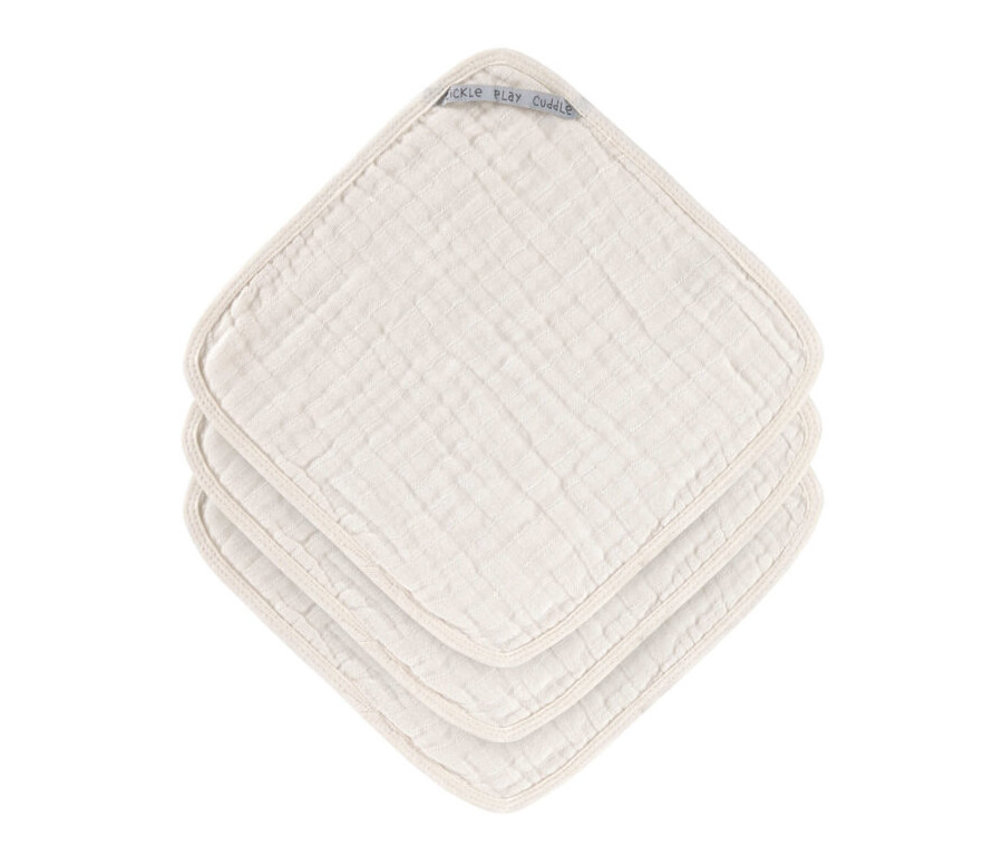 Muslin Washcloth Set 3 pcs 2023 milky