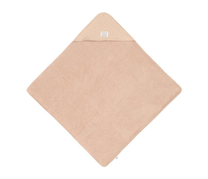 Muslin/Terry Hooded Towel dots peach rose