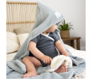 Muslin/Terry Hooded Towel petrol green