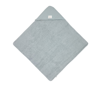 Muslin/Terry Hooded Towel powder blue