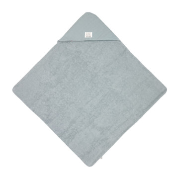 Muslin/Terry Hooded Towel powder blue