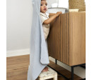 Muslin/Terry Hooded Towel powder blue