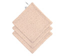 Muslin/Terry Washcloth Set 3 pcs dots peach rose