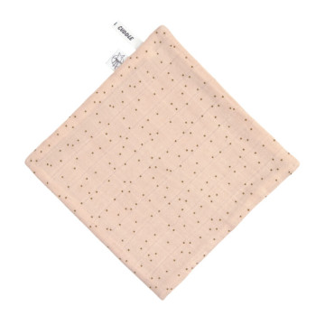 Muslin/Terry Washcloth Set 3 pcs dots peach rose