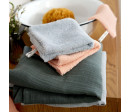 Muslin/Terry Washcloth Set 3 pcs dots peach rose