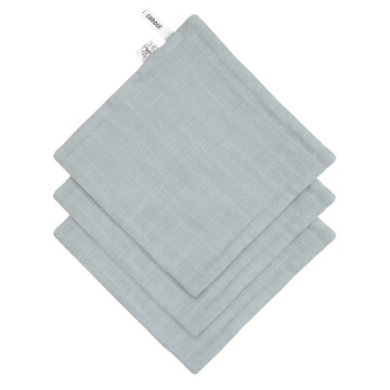 Muslin/Terry Washcloth Set 3 pcs powder blue