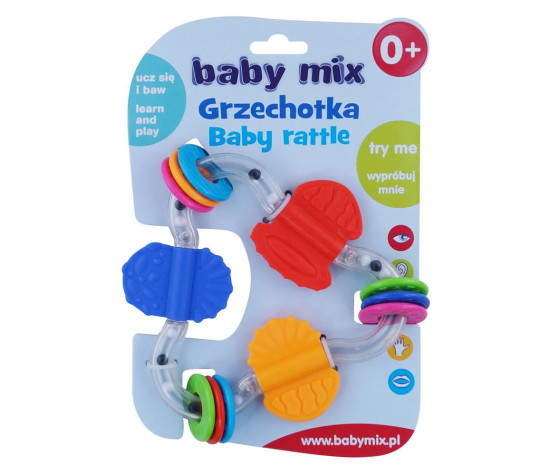 Dětské chrastítko Baby Mix barevný trojuhelník