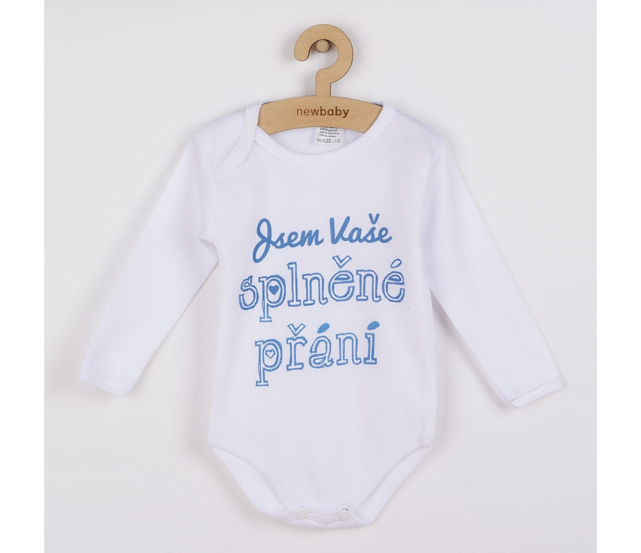 Body s potiskem New Baby Jsem Vaše splněné přání