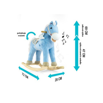 Houpací koník s melodií Milly Mally Pony Gray Dot, Béžová