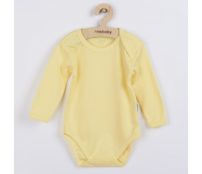 Kojenecké body s dlouhým rukávem New Baby Pastel žluté