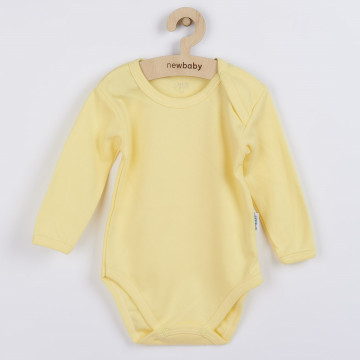 Kojenecké body s dlouhým rukávem New Baby Pastel žluté