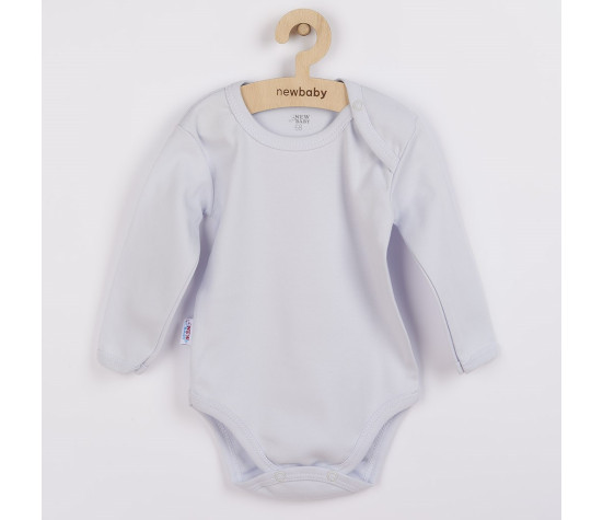 Kojenecké body s dlouhým rukávem New Baby Pastel šedé