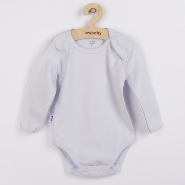 Kojenecké body s dlouhým rukávem New Baby Pastel šedé