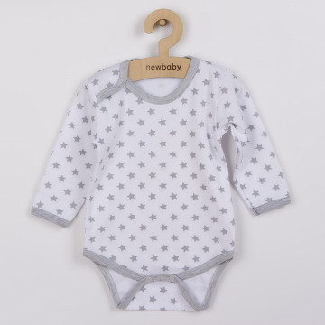 Kojenecké body New Baby Classic II šedé s hvězdičkami