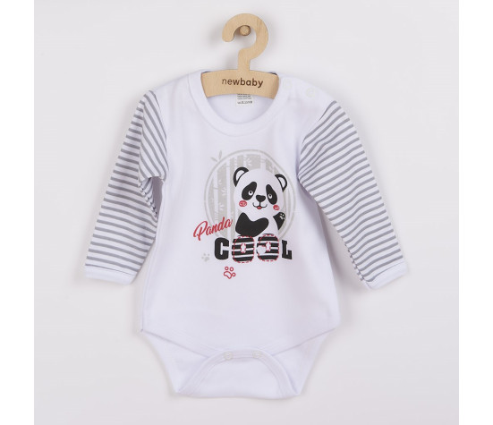 Kojenecké body s dlouhým rukávem New Baby Panda