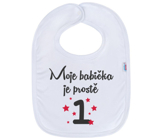 Kojenecký bavlněný bryndák New Baby Moje babička je prostě 1