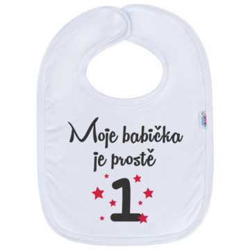 Kojenecký bavlněný bryndák New Baby Moje babička je prostě 1