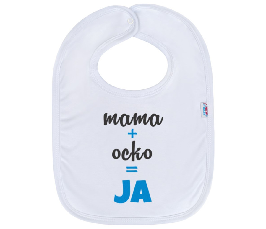 Kojenecký bavlněný bryndák New Baby mama+ockoJA modrý