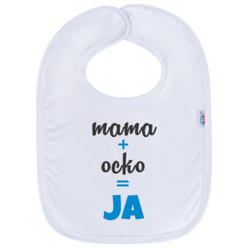 Kojenecký bavlněný bryndák New Baby mama+ockoJA modrý