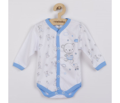 Kojenecké celorozepínací body New Baby Bears modré