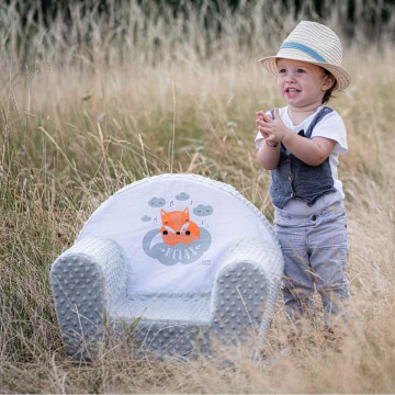 Dětské křeslo z Minky New Baby Liška mátové, Zelená