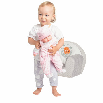 Dětské křeslo z Minky New Baby Liška mátové, Zelená